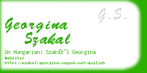 georgina szakal business card